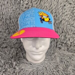 BOCO Gear‎ Technical Trucker Hat Unisex OSFM Blue Pink Run St Pete Florida Mesh